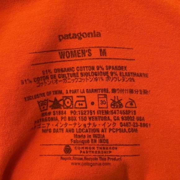 Patagonia deep orange and blue chevron tribal print cami tank with built in bra - Picture 4 of 8